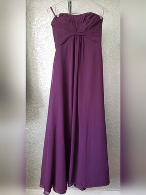 Elegant Strapless Maxi Skirt in Plum